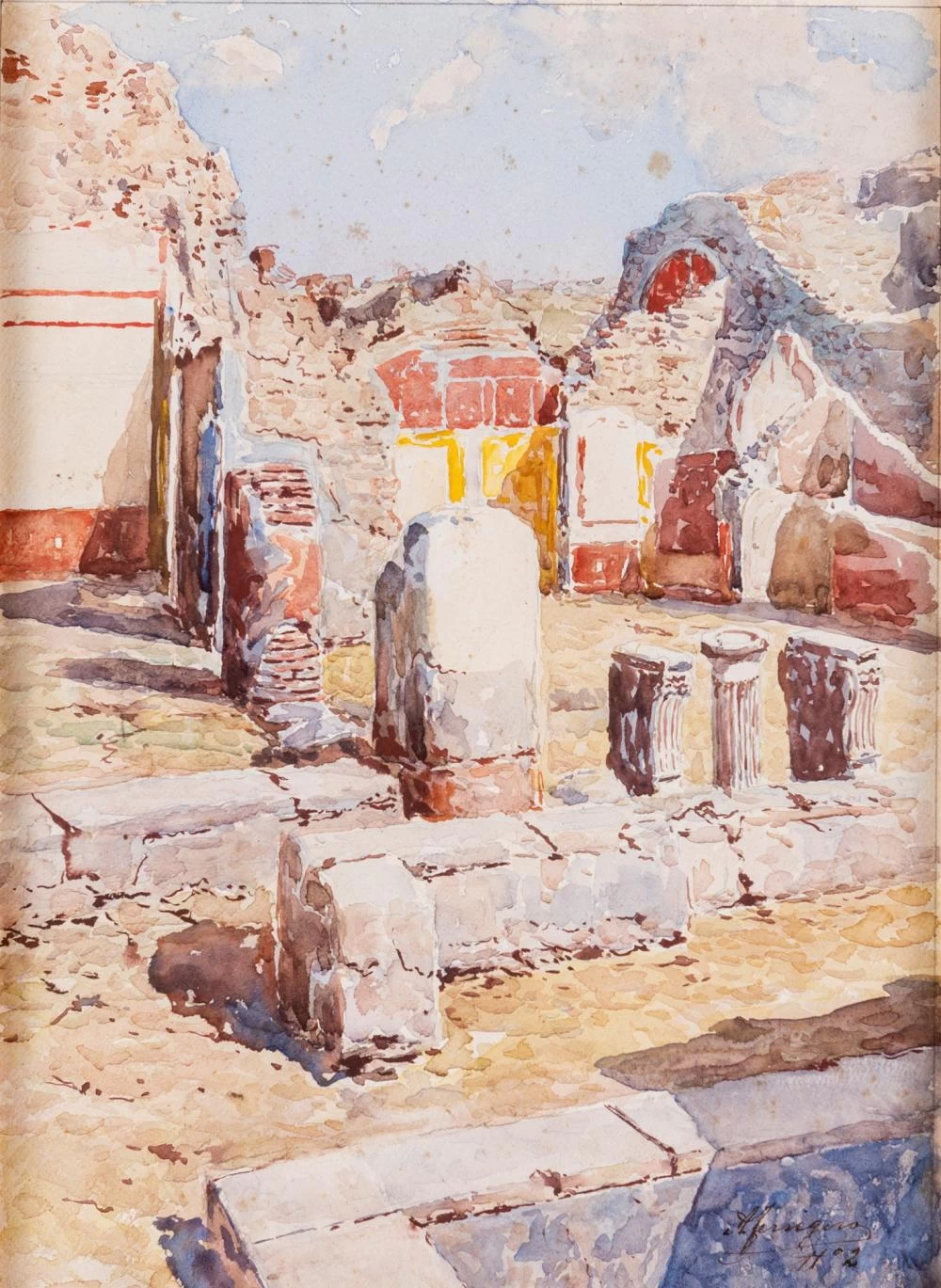 Antonio Ferrigno-73-Veduta di Pompei 1